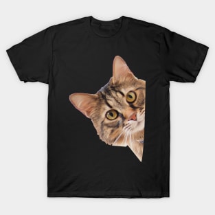 Peeping Cat T-Shirt